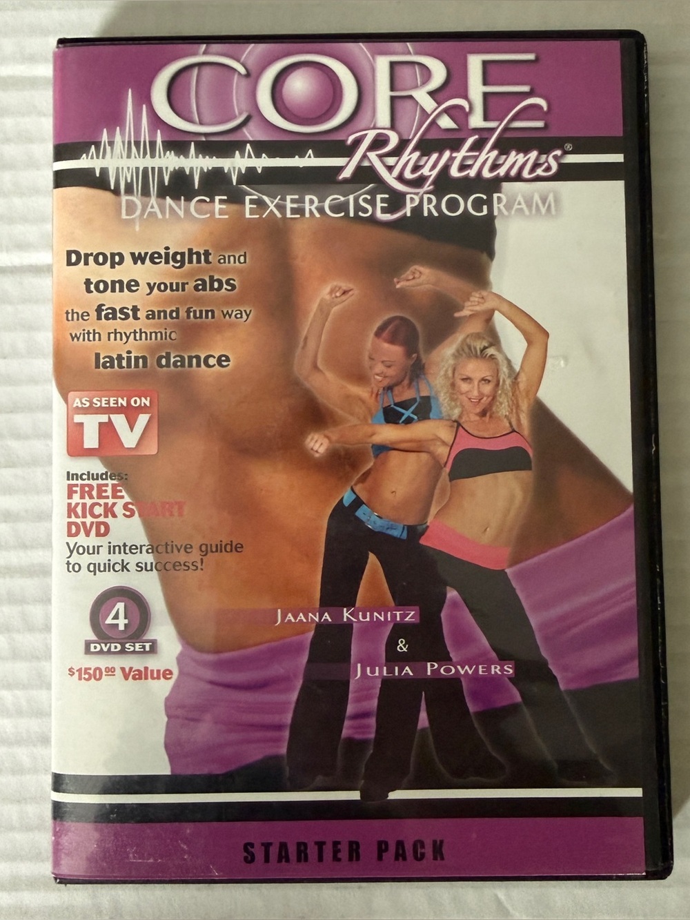 Core Rhythms Dance Exercise Program Starter Pack 4 DVD Set Workout Fitness Latin